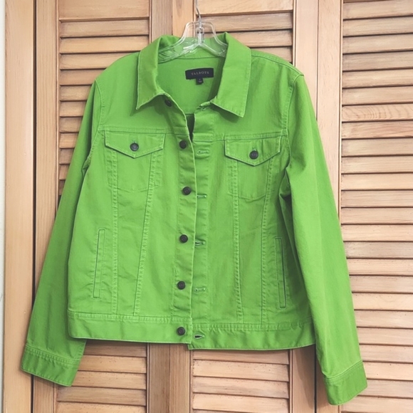 Talbots Bright Green Jean Jacket - Picture 8 of 12